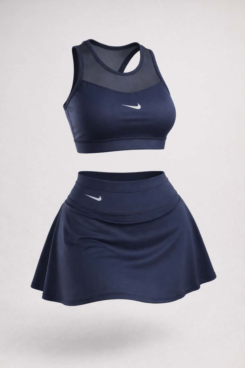 Falda Short Y Top Azul Oscuro