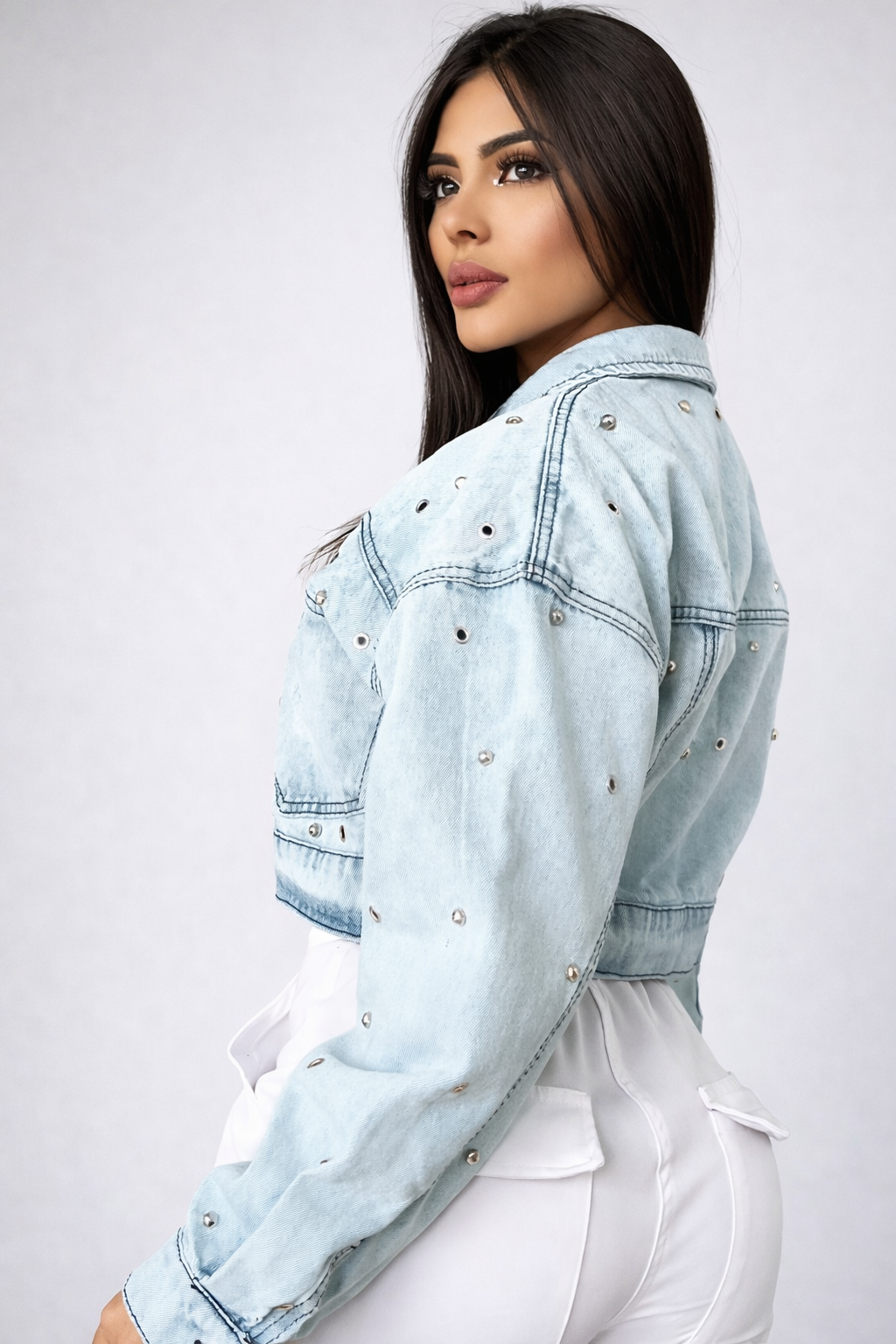 Chaqueta De Jean Cropover Talla Unica Oversize