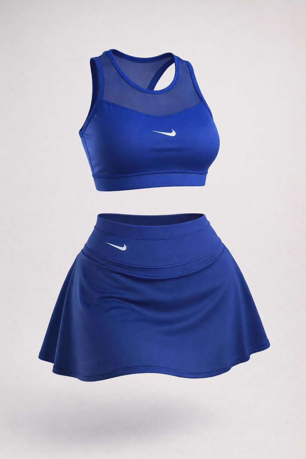 Falda Short Y Top Azul Rey