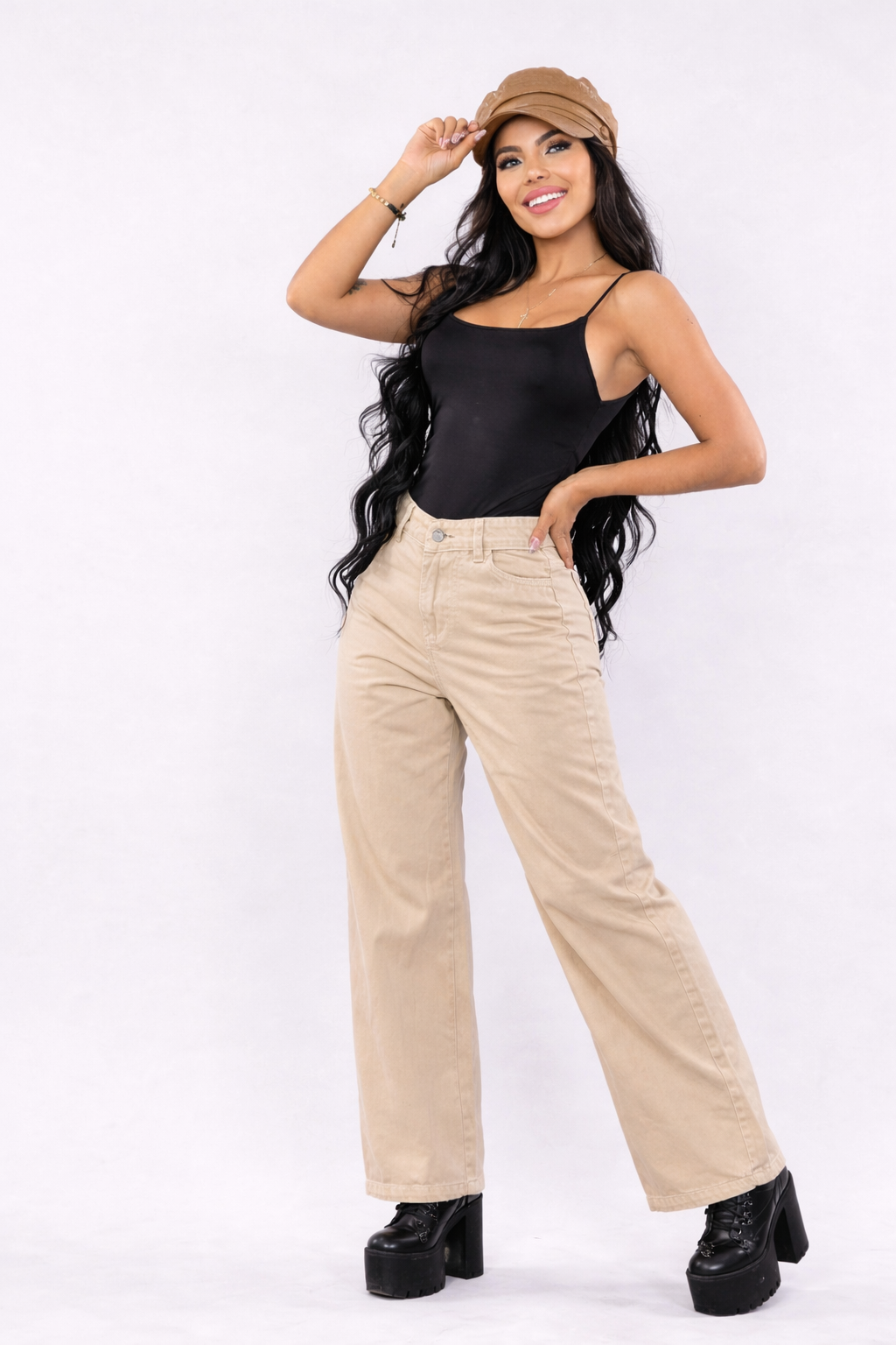 Pantalon Palazzo Beige